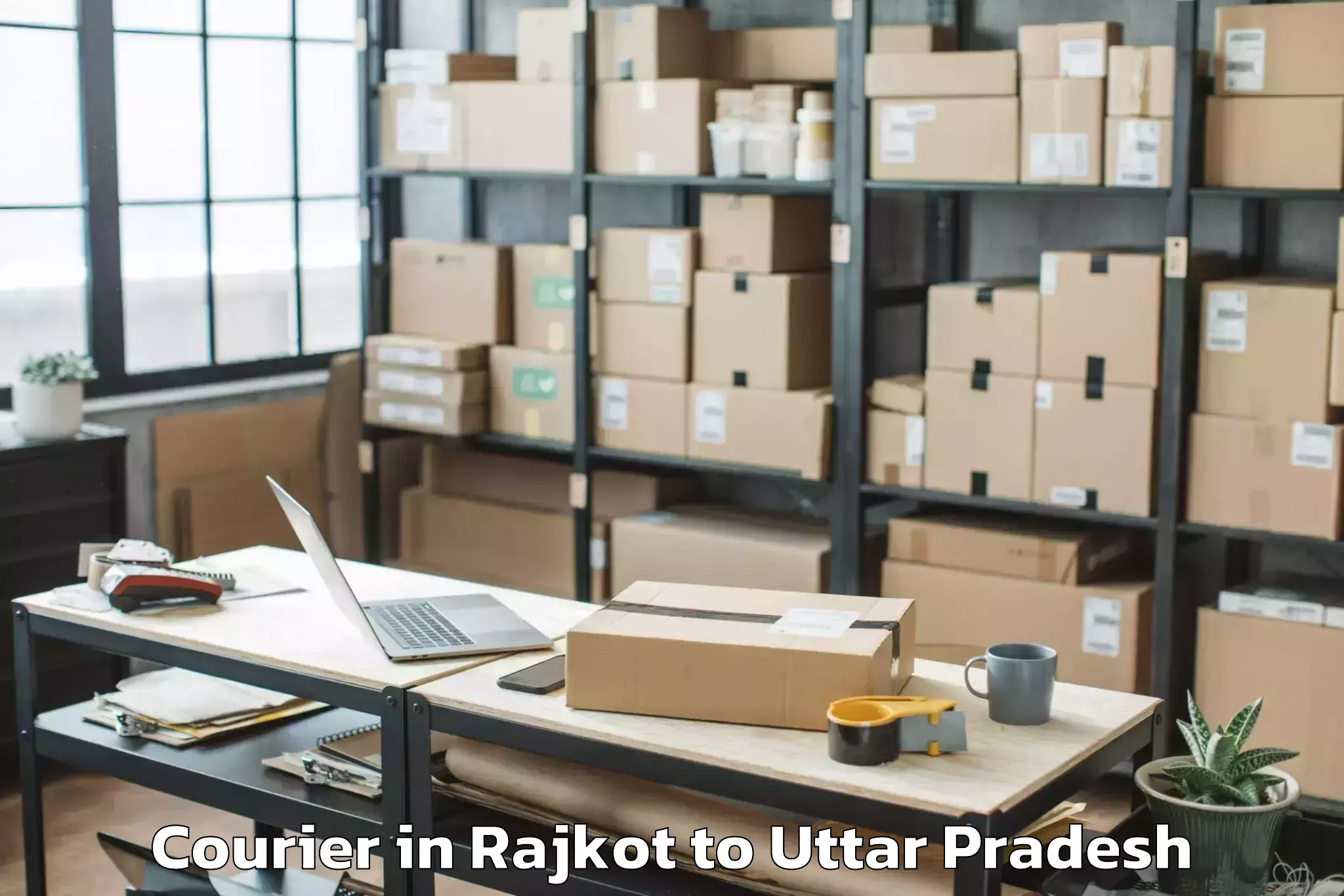 Easy Rajkot to Dhaurahra Courier Booking